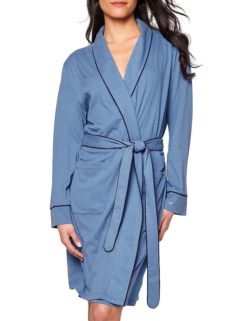 Petite Plume Pima Cotton Tie-Waist Robe 2