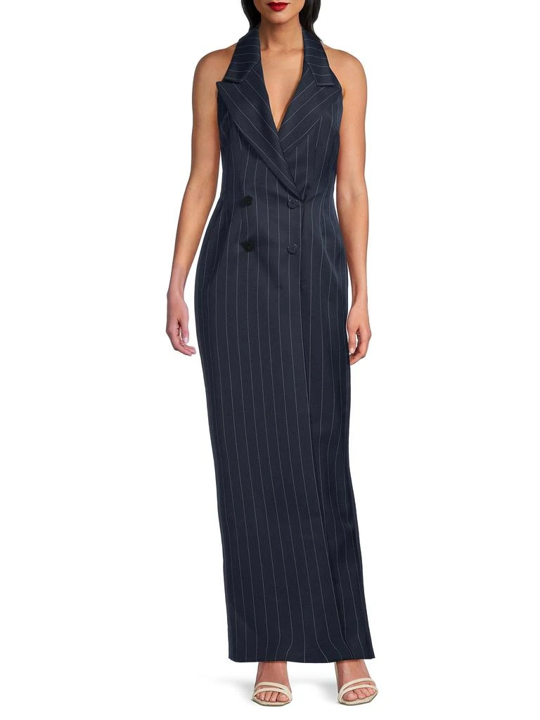 Pinstripe Halterneck Maxi Dress  On Sale Now with Up to 83% Off | Discover  Exclusive Deals & Savings at BeyondStyle  Authentic LaQuan Smith dresses|women's  apparel|open-back|a-line|women's|Women's with Limited-Time Discounts, Free  Shipping,