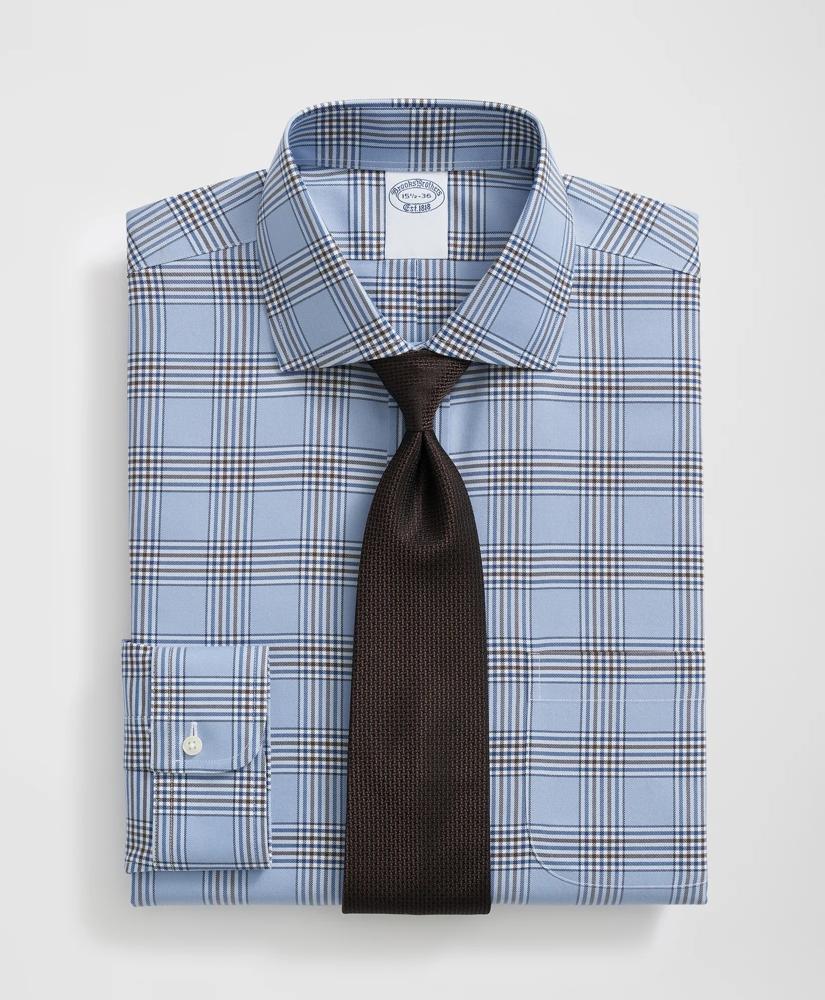 Brooks Brothers Stretch Supima® Cotton Non-Iron English Spread Collar, Bold Plaid Dress Shirt