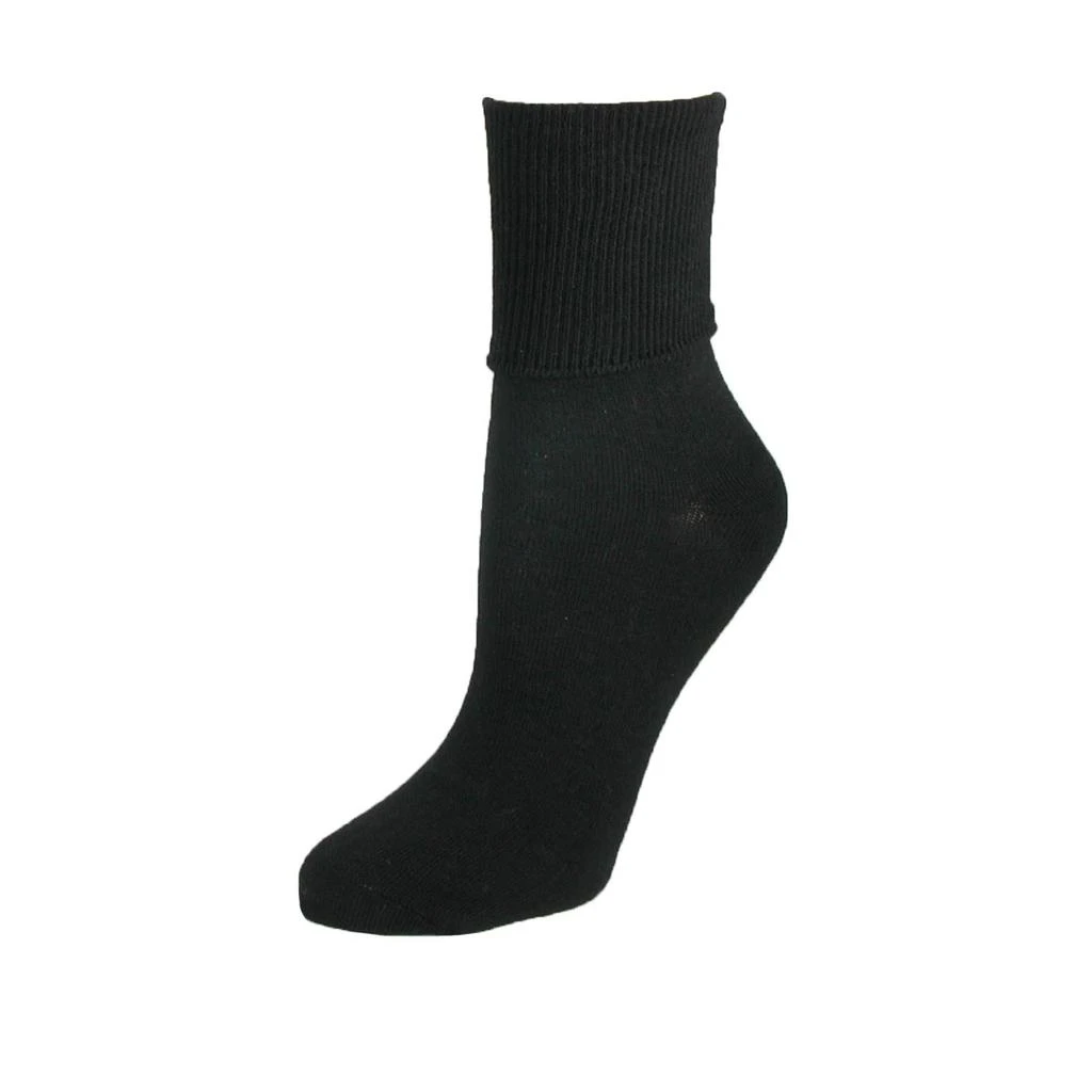 Jefferies Socks Women
s Plus Size Cotton Turn Cuff Sock 2