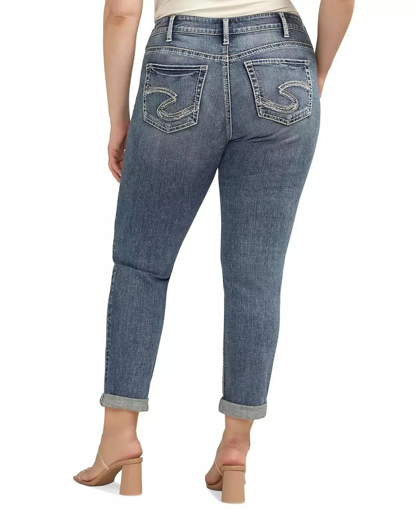 Silver Jeans Co. Trendy  Plus Size Girlfriend Mid-Rise Slim Jeans 2