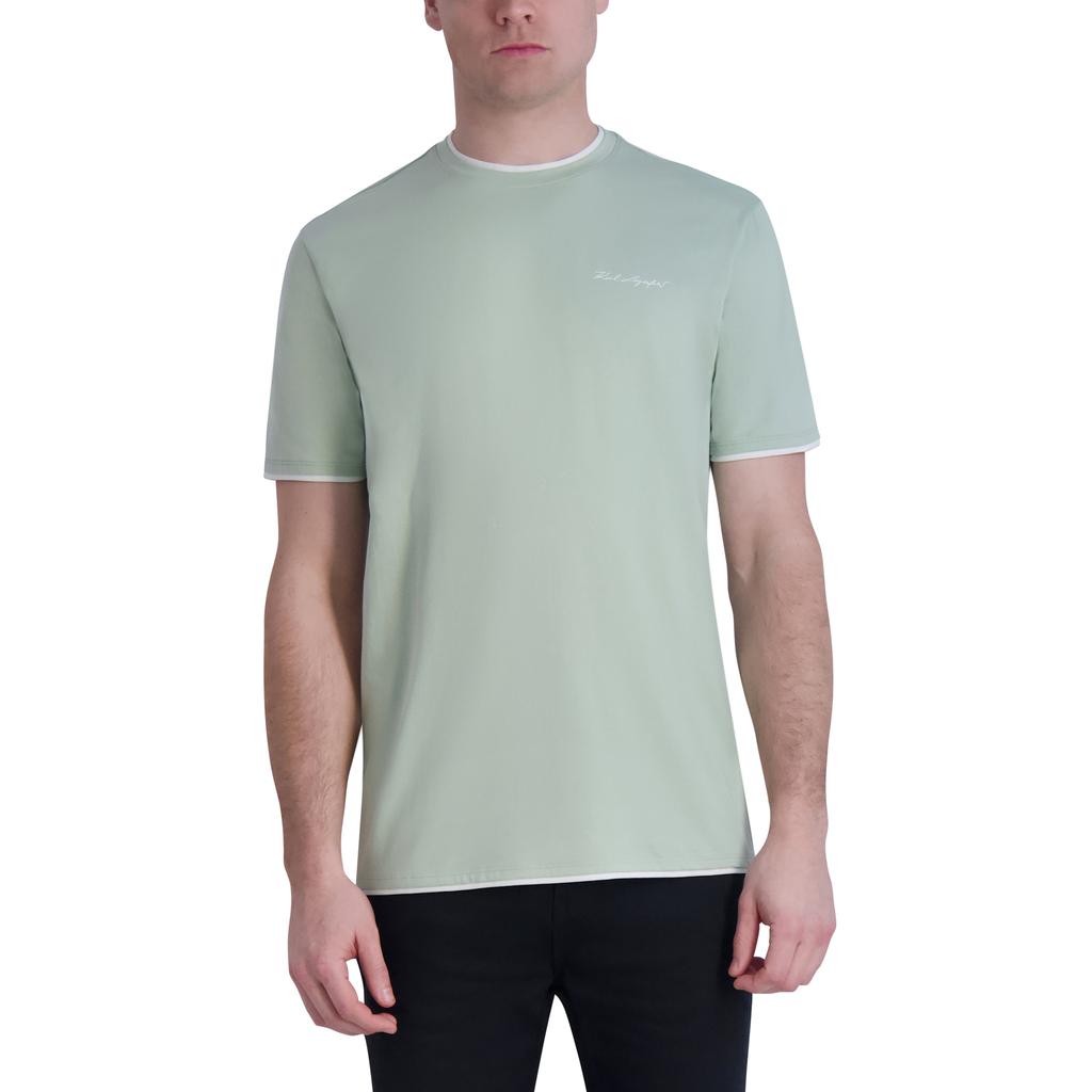 Karl Lagerfeld Paris DOUBLE HEM T-SHIRT WITH LOGO