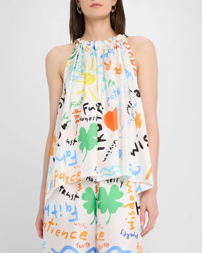 Rianna + Nina Brigitte Kakanias-Print Silk Blouse 4