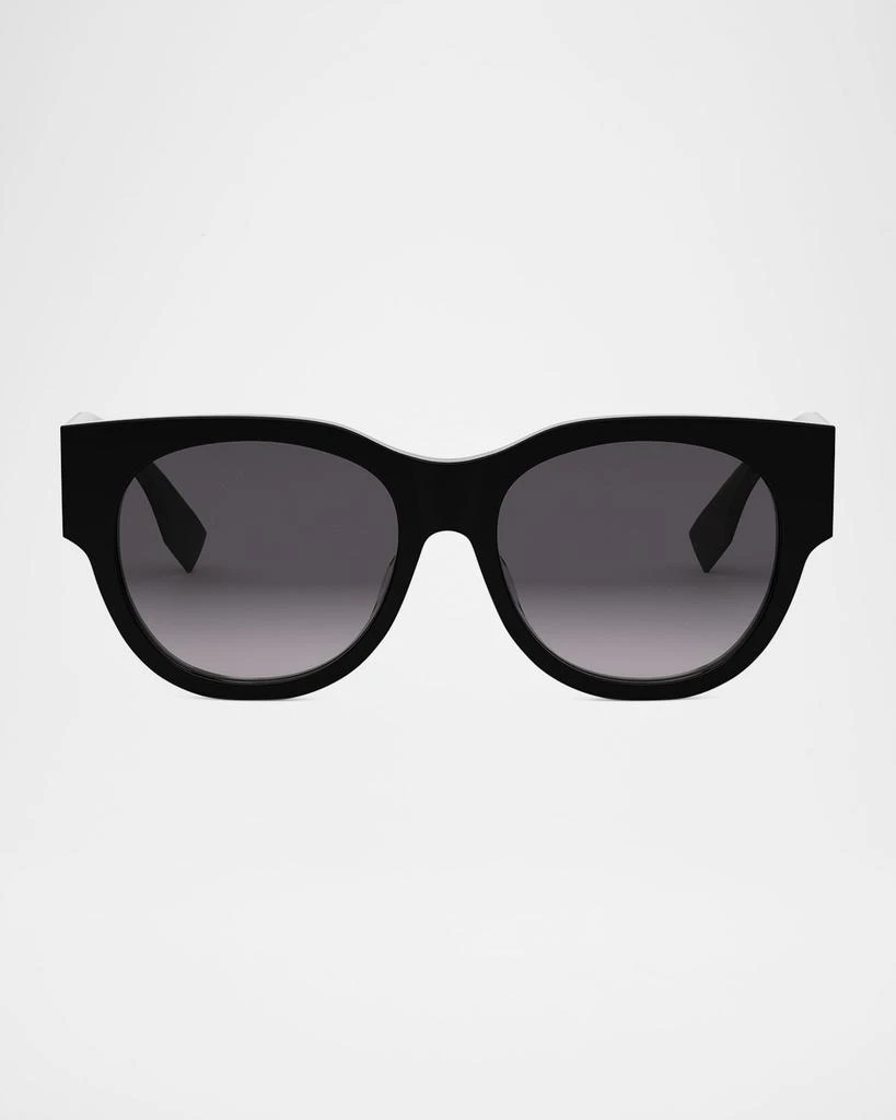 Fendi Baguette Logo Round Acetate & Nylon Sunglasses 3