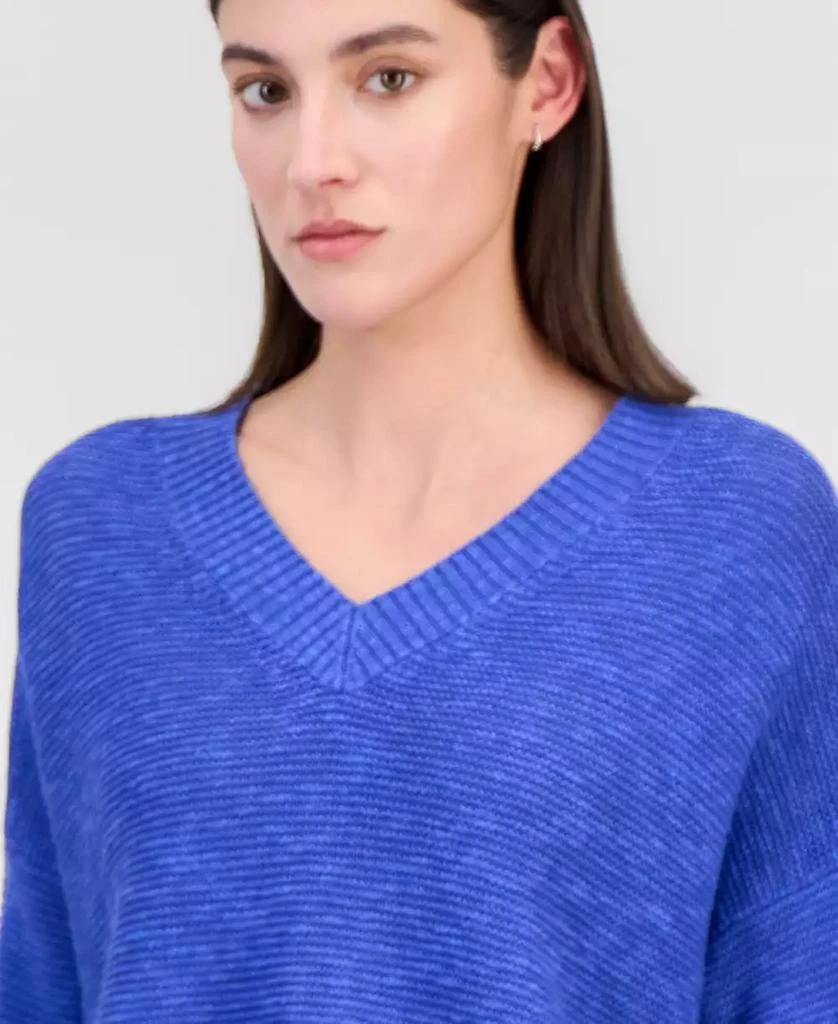 Eileen Fisher Women
s Cotton 
Linen V-Neck Sweater 3