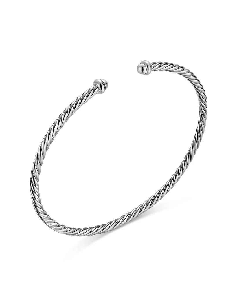 David Yurman Micro Cable Flex® Bracelet in Sterling Silver, 2.6mm 2
