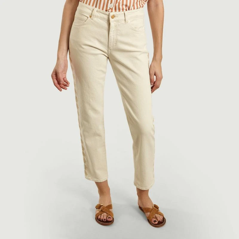 Closed Jay 7/8th Length Embroidered Jeans Crème CLOSED 1