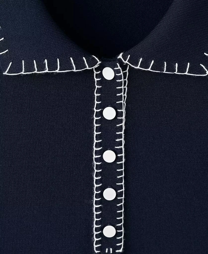 Mango Women
s Stitching Detail Polo Neck Sweater 5