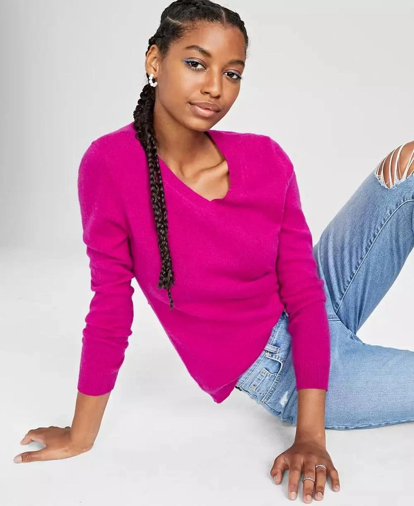 Charter Club Petite 100% Cashmere V-Neck Sweater, Created for Macy's 1