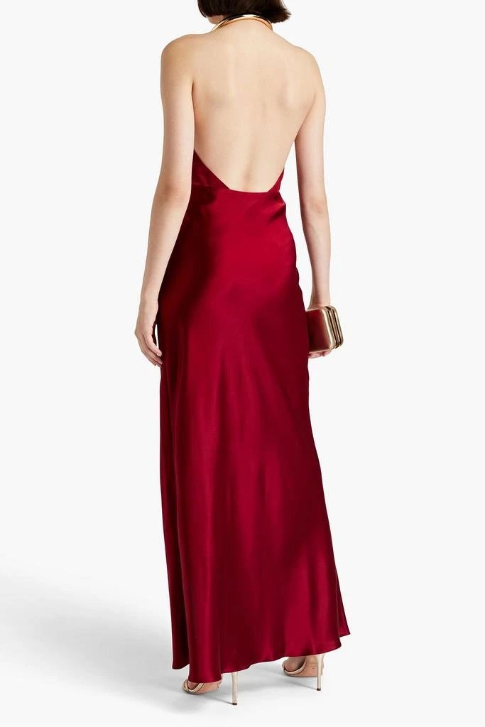 NICHOLAS Edyth satin-crepe halterneck gown 3