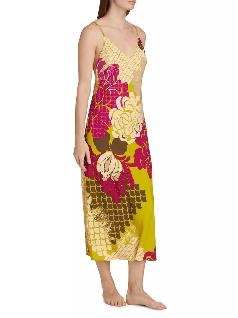 Natori Rimini Floral Satin Gown 2