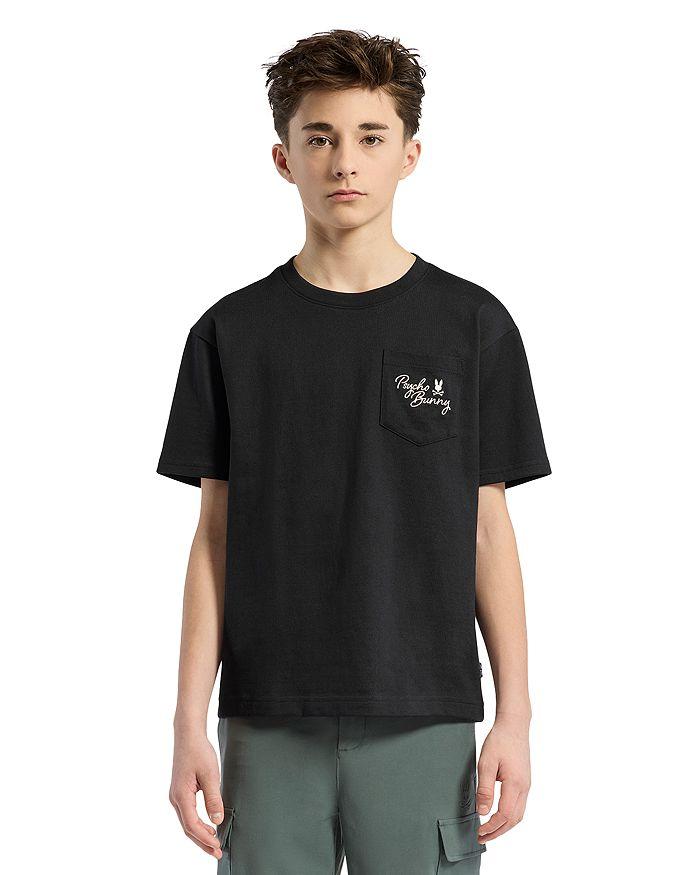 Psycho Bunny Unisex Desert Heavyweight Relaxed Fit Pocket Tee - Little Kid, Big Kid
