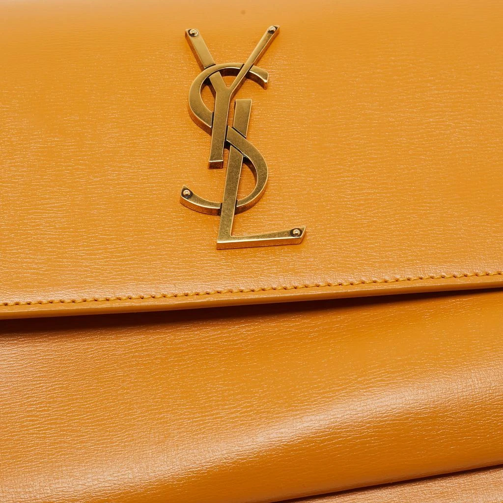 Yves Saint Laurent Saint Laurent Mustard Leather Medium Sunset Top Handle Bag 6