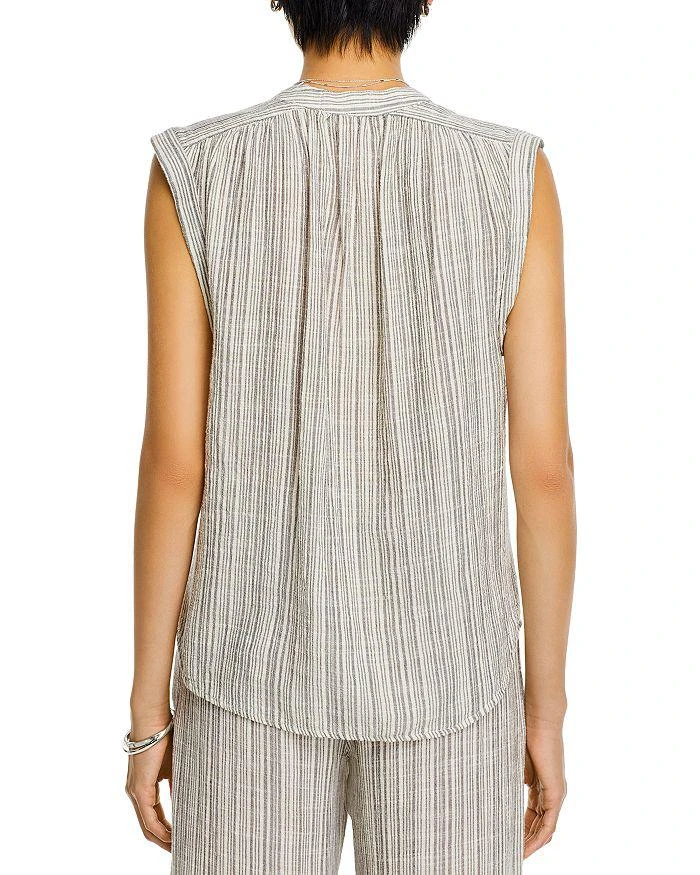 Bella Dahl Shirred Split Neck Top 3