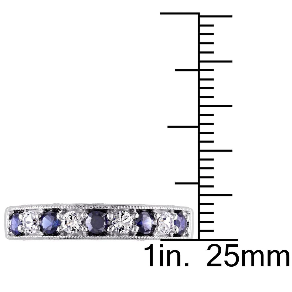 Mimi 
Max 4/5ct TGW Created Blue and Created White Sapphire Anniversary Band in Sterling Silver 3