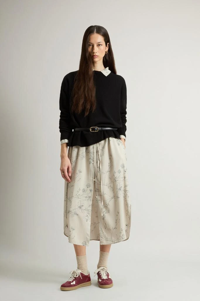 Woolrich Crewneck Sweater in Virgin Wool and Cashmere Blend - Women - Green 2