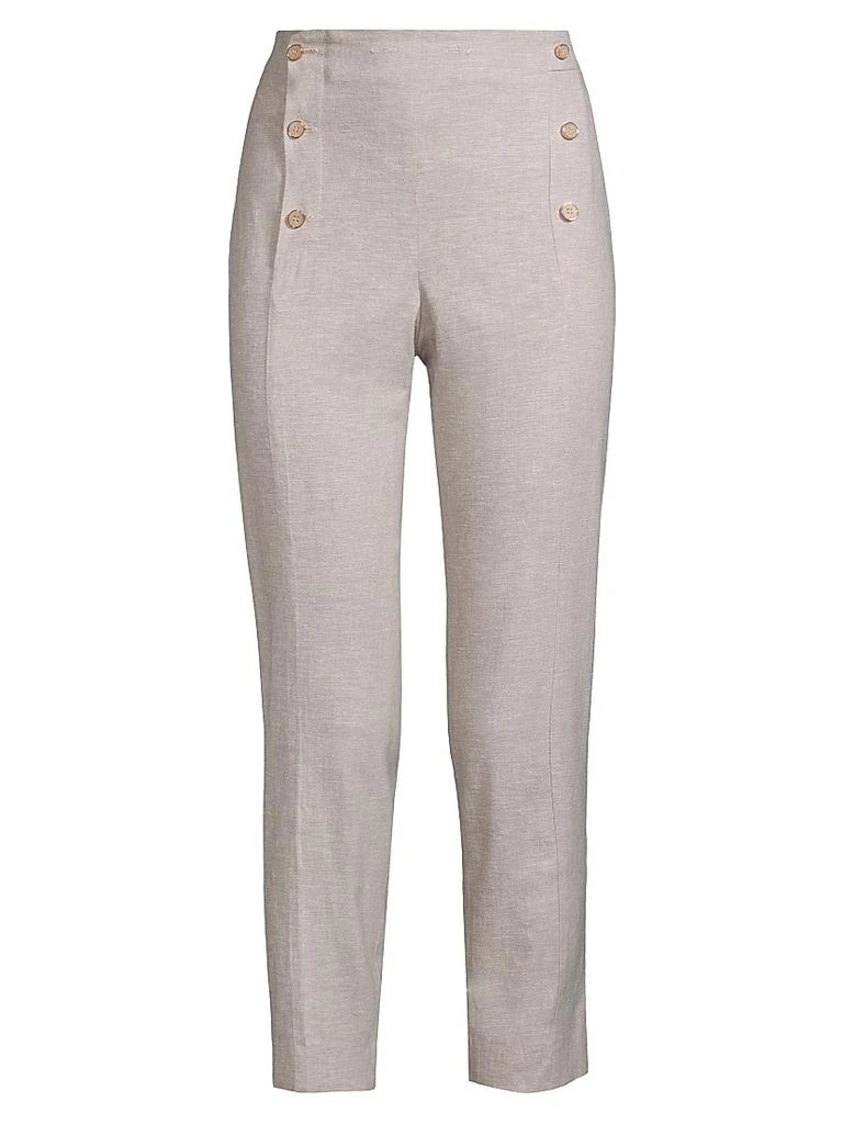 Donna Karan Straight-Leg Linen-Blend Sailor Pants 1