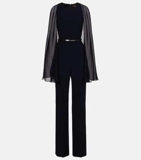 Max Mara Vertice caped cady jumpsuit 1