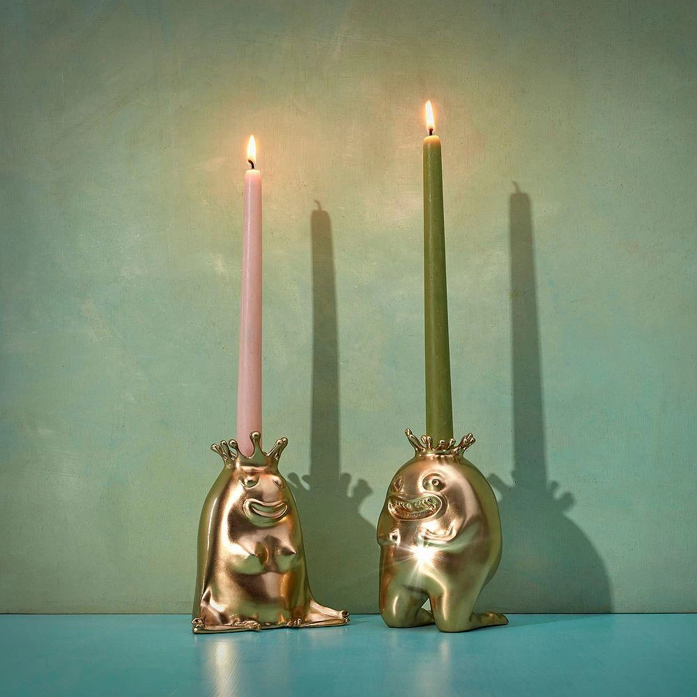 L'Objet Haas King + Queen Candlesticks, Set of 2 3