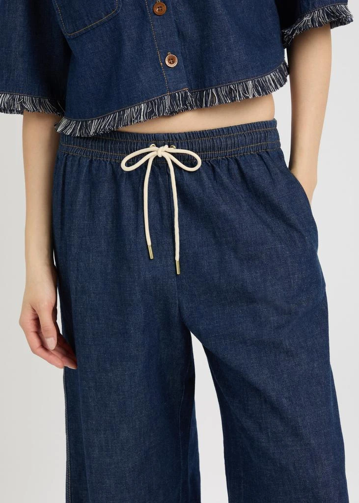 Zimmermann Rhiannon fringe-trimmed denim trousers 5