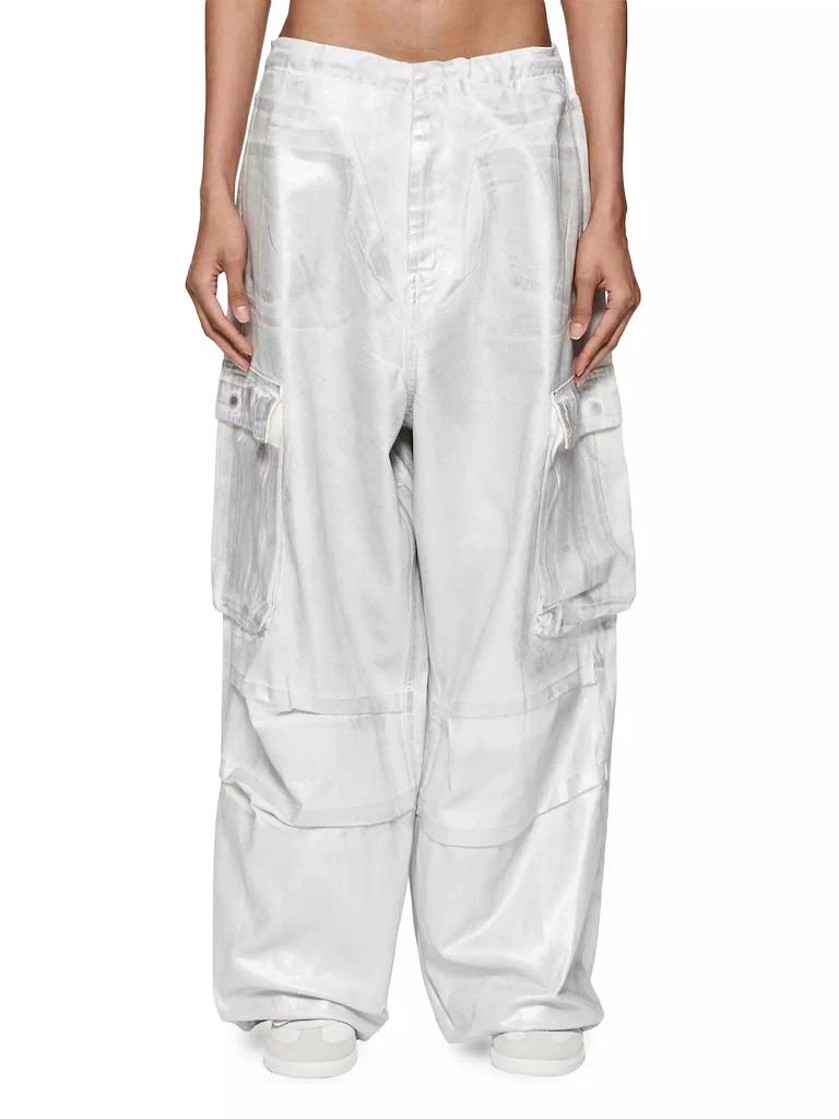 Purple Brand Metallic Foil Parachute Pants 2