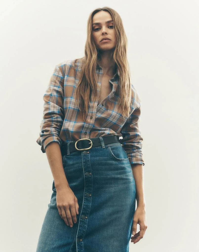 Madewell Denim Button-Front Midi Skirt 6
