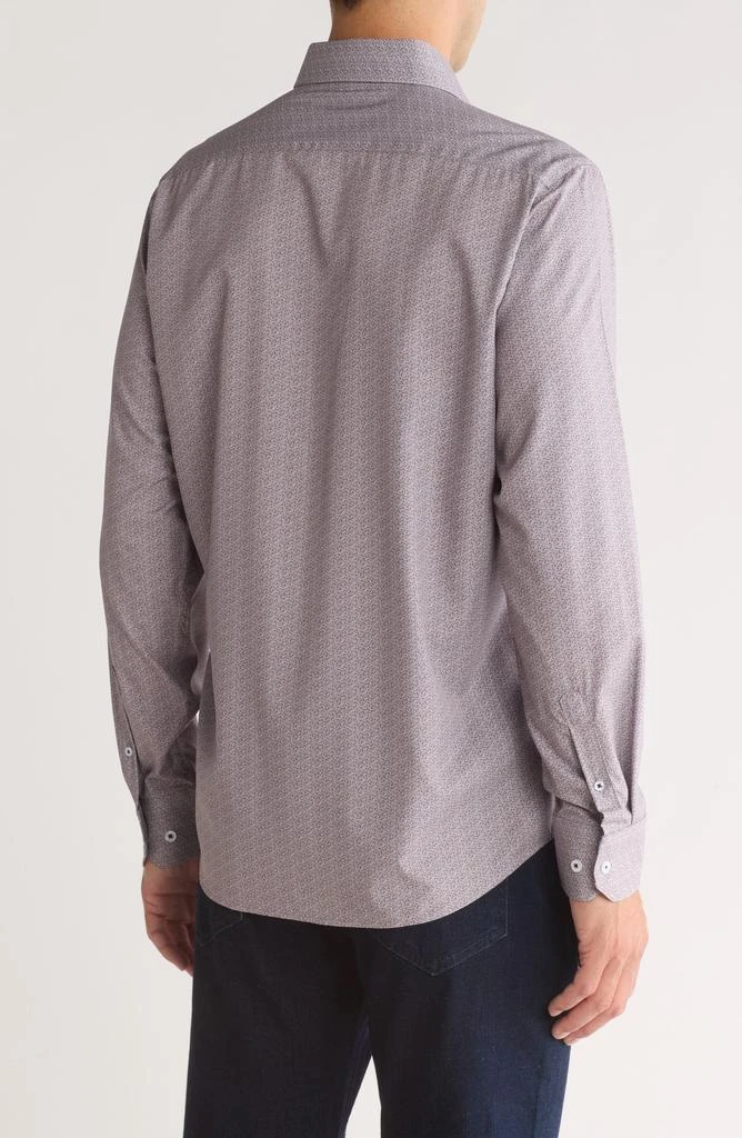 TR Premium Ditsy Print Stretch Button-Up Shirt 2