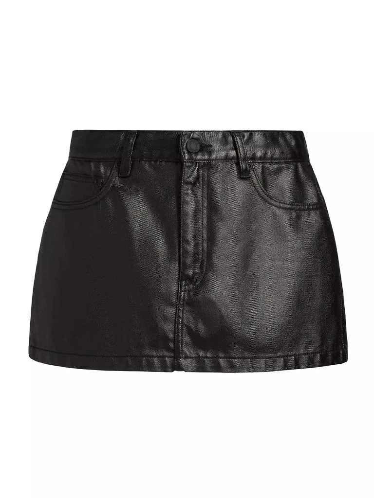 Purple Brand Faux Leather Miniskirt 1