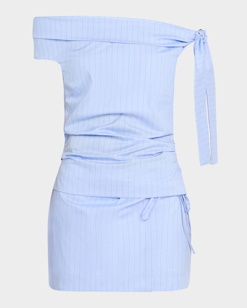 SIR. Lori Pinstripe Off-The-Shoulder Top