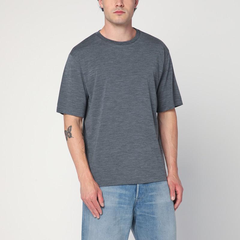 AURALEE Grey wool T-shirt