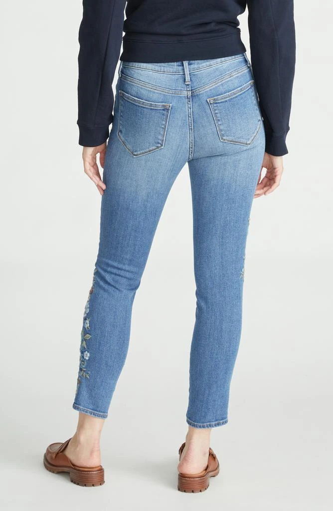Driftwood Jackie High Waist Floral Embroidered Skinny Jeans 2