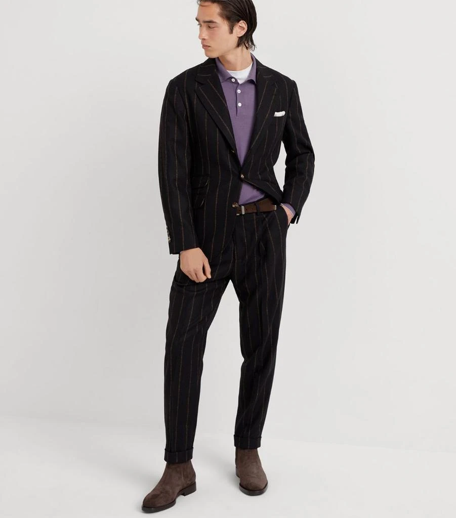 Brunello Cucinelli Wool Long-Sleeve Polo Shirt 2