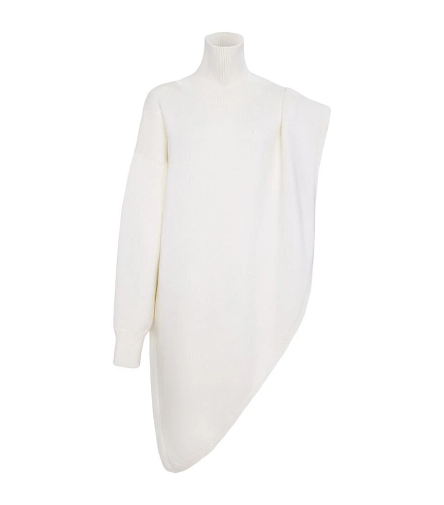 Alaïa Wool Asymmetric Cape Sweater 1