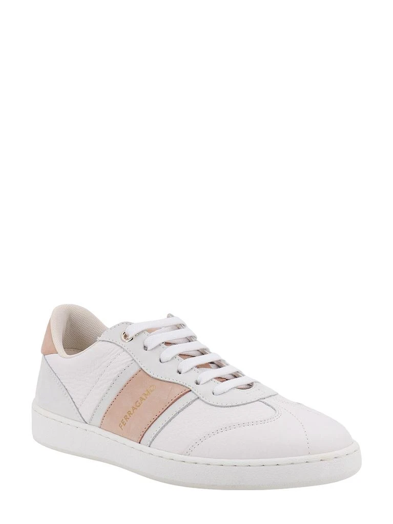 Ferragamo Leather sneakers with iconic logo on the side 2