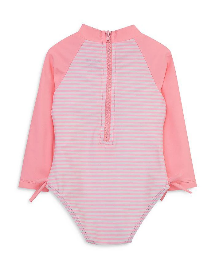 Little Me Baby Girls' Nylon Blend Parrot Striped One Piece Rash Guard 2