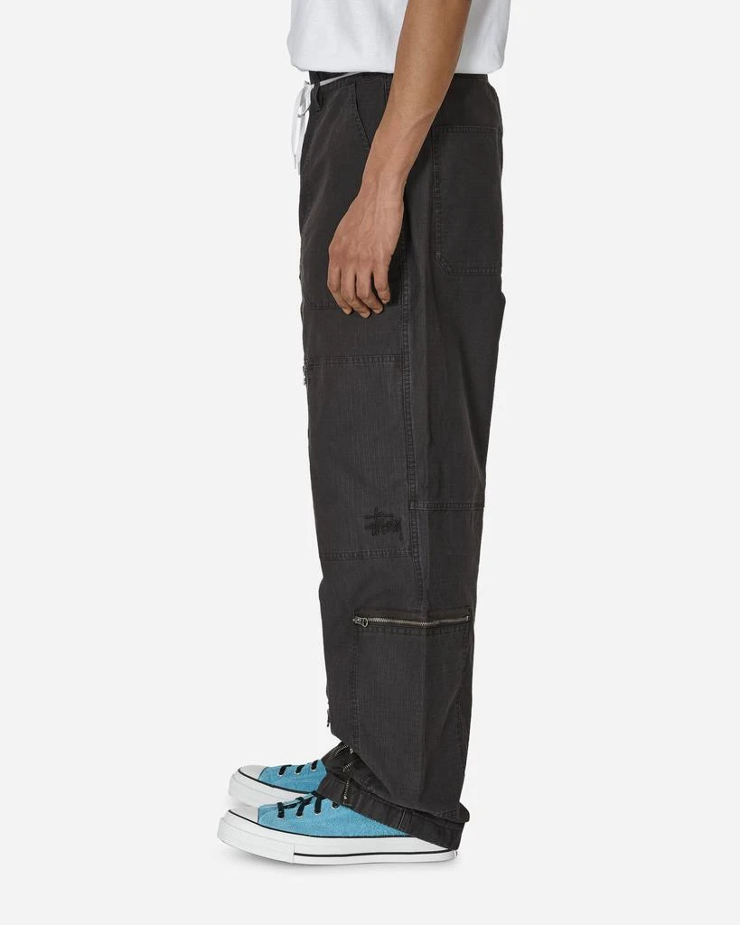 STUSSY Flight Nyco Ripstop Pigment Dyed Pants Black 3
