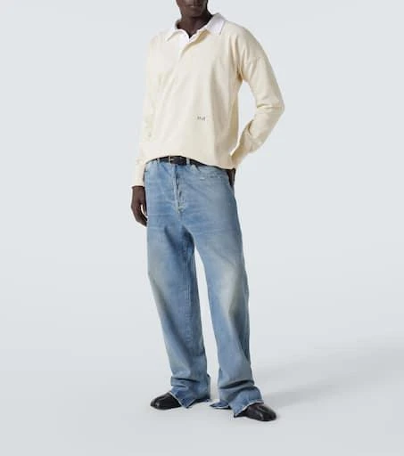 MAISON MARGIELA Logo cotton jersey polo shirt 2