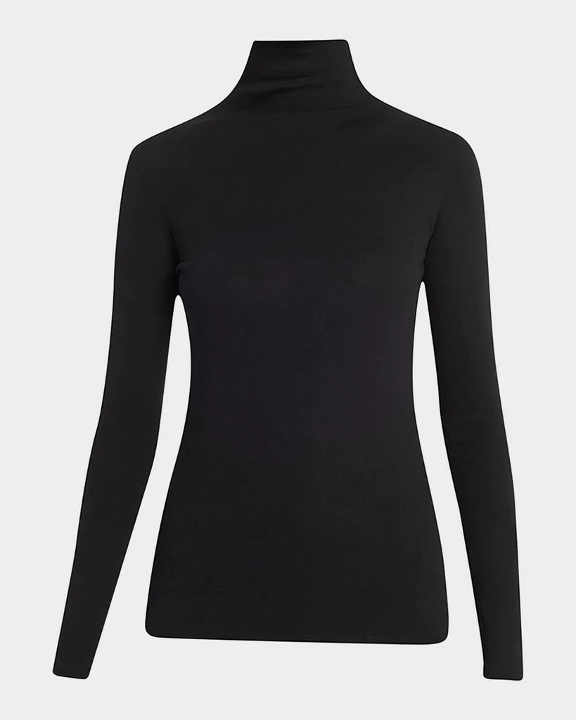 Vince Essential Long-Sleeve Cotton Turtleneck Top 1