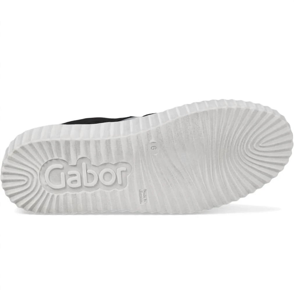 Gabor Women's Wide Fit Low-Top Sneakers – Sporty Mesh/Nubuck Trainers With Rolling Soft Technology