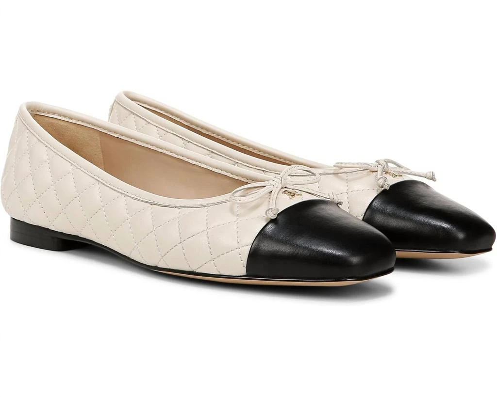Sam Edelman Women's Marilyn Ballet Flats Shoes In Black/cream 1