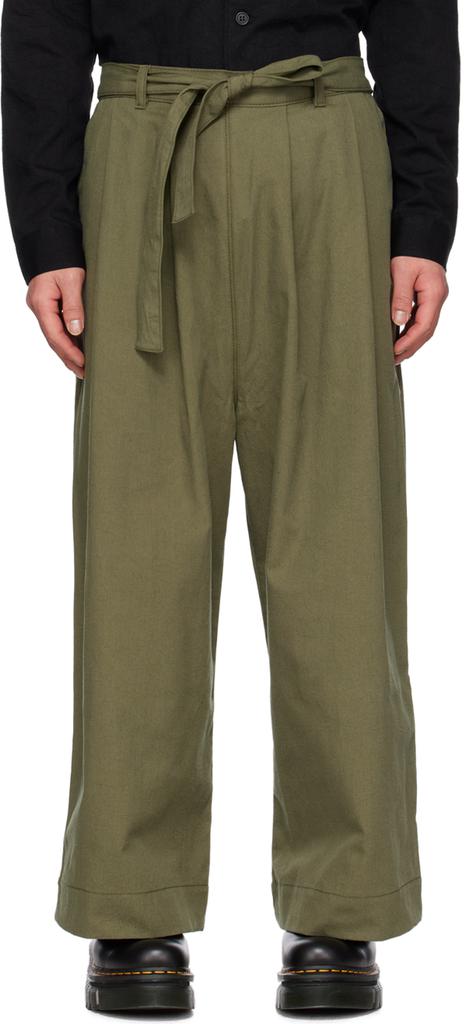 Naked & Famous SSENSE Exclusive Green Trousers