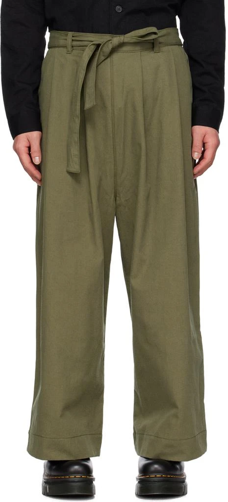 Naked & Famous SSENSE Exclusive Green Trousers 1