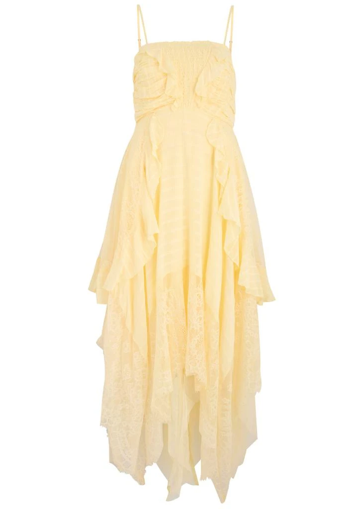 Free People Sheer Bliss lace-panelled chiffon midi dress 1