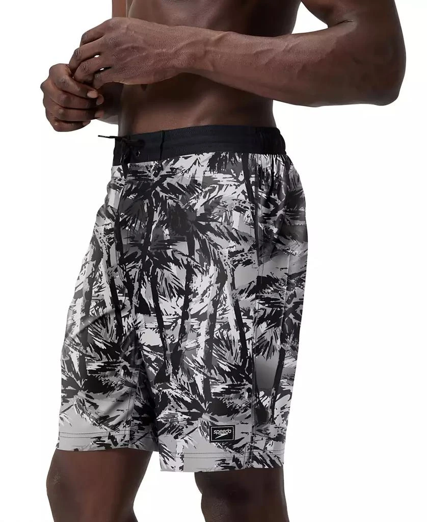 Speedo Men's Hawaiian Sky Bondi Basin Palm Print Drawstring 9" Boardshorts 3