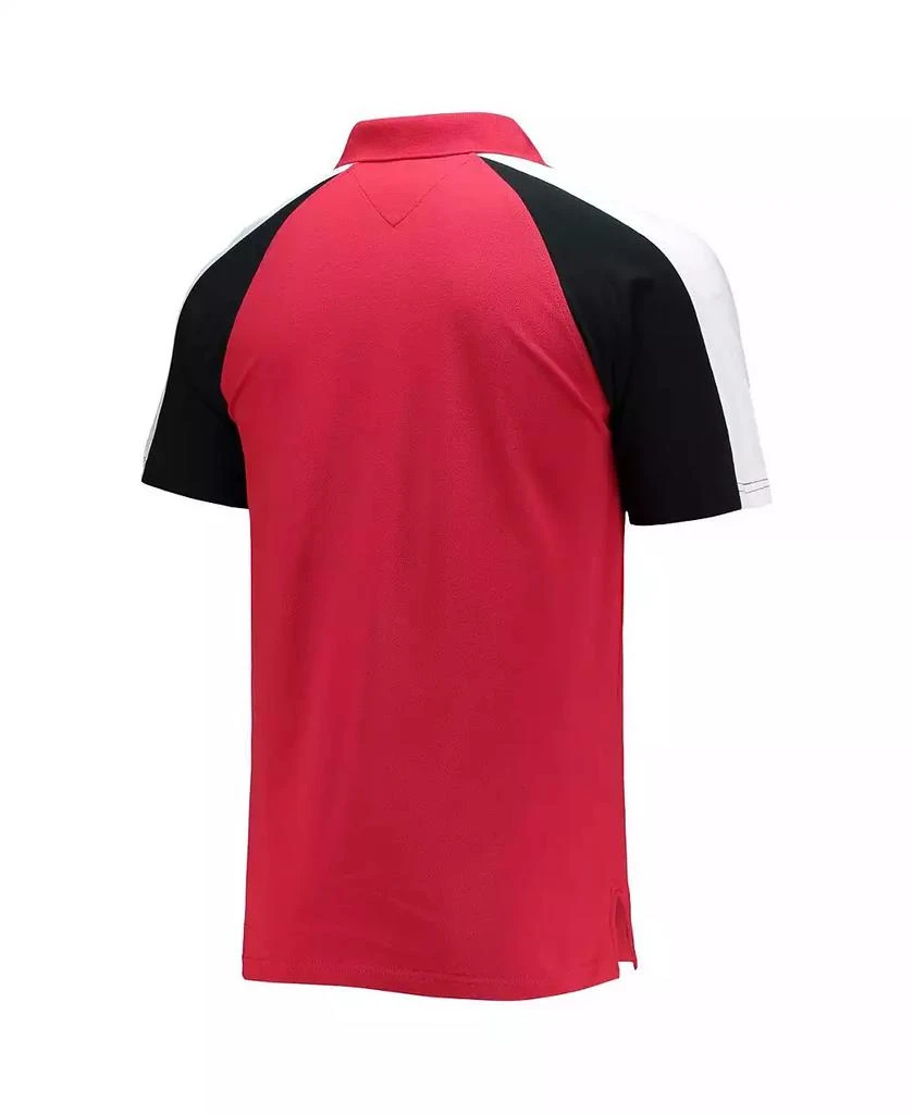 Tommy Hilfiger Men's Red, White Tampa Bay Buccaneers Holden Raglan Polo Shirt 3