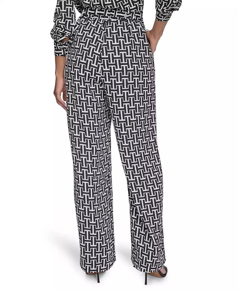HALSTON Women's High-Rise Wide-Leg Pull-On Pants