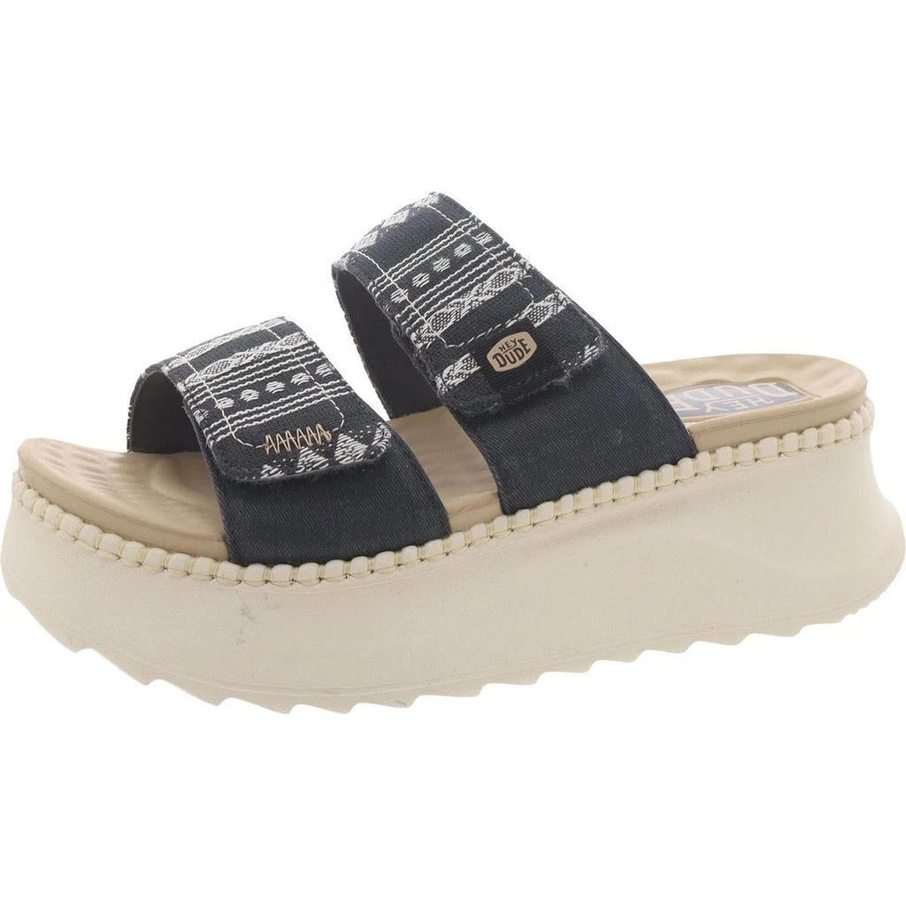 Hey Dude Delray Womens Slip On Wedge Slide Sandals 1