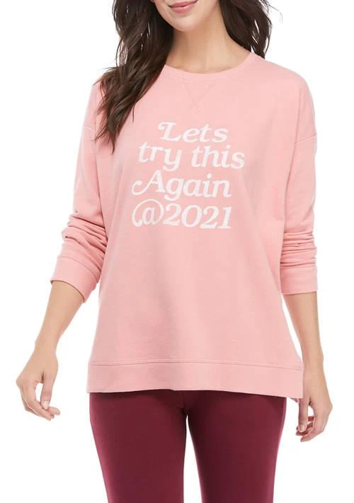 Wonderly Studio Womens Drop Shoulder Graphic Sweatshirt 1
