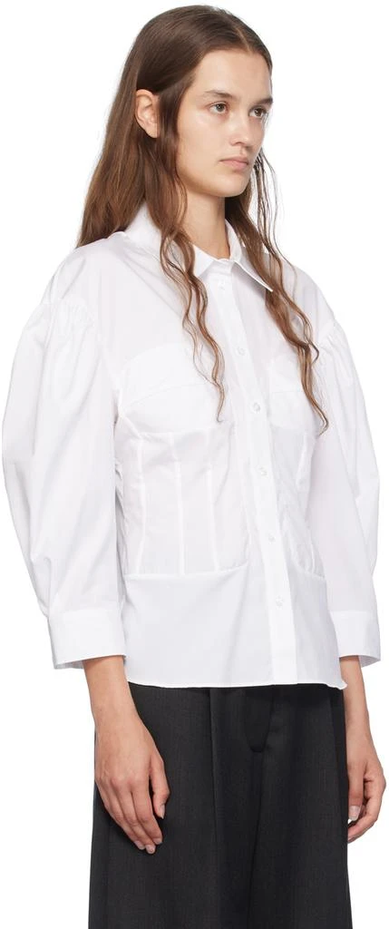 Simone Rocha White Corset Seam Shirt 2