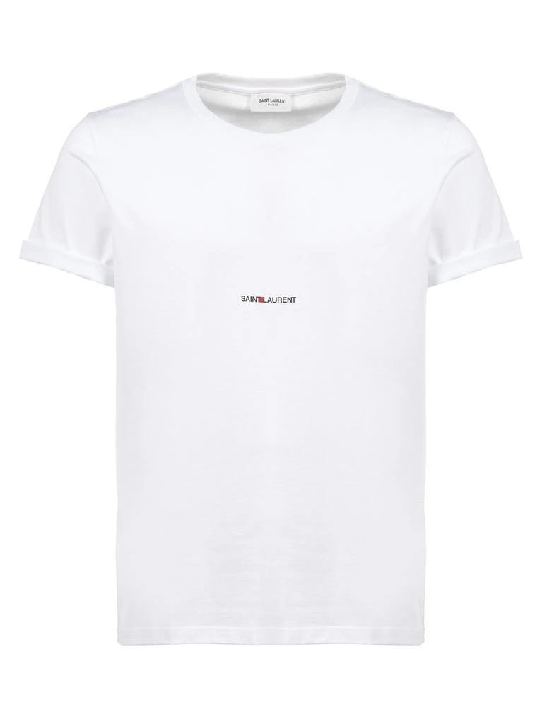 Yves Saint Laurent Saint Laurent Logo Printed Crewneck T-Shirt 1